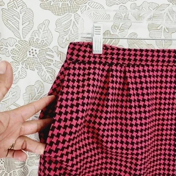 Vintage Pendleton Virgin Wool Checkered Pencil Skirt Size 10  3320 - Picture 5 of 11